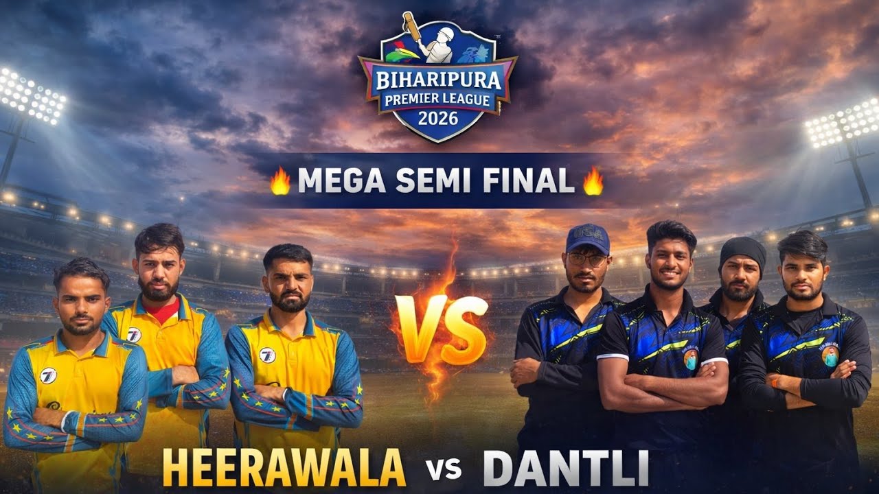HK SPORTS  , biharipura, mega semi final , Heera wala Vs dantli