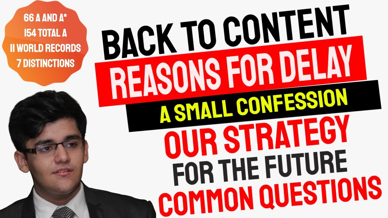 Reason For Delay In Content | Route Forward | Few Important Considerations By Sir Hunain Zia