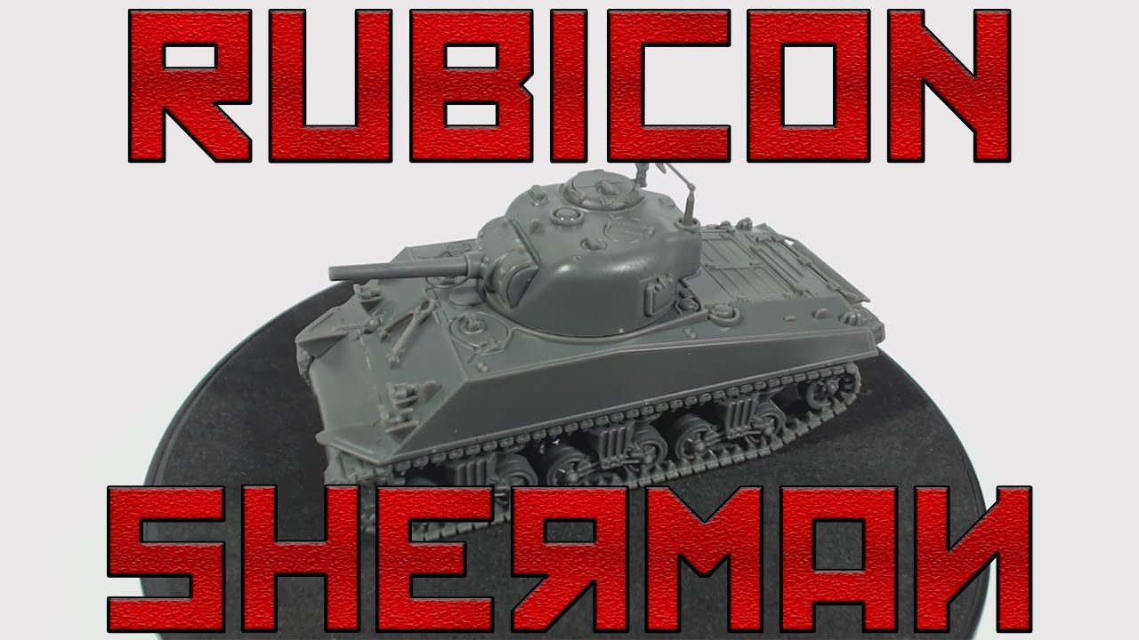 Sherman Tank In 28mm scale by Rubicon Models.