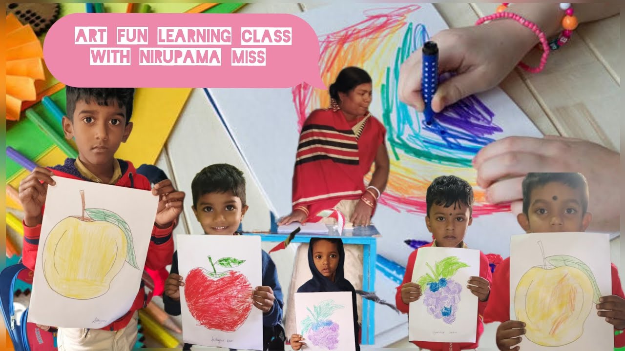Art fun learning class with Nirupama miss (KG-1)OSBS malada 