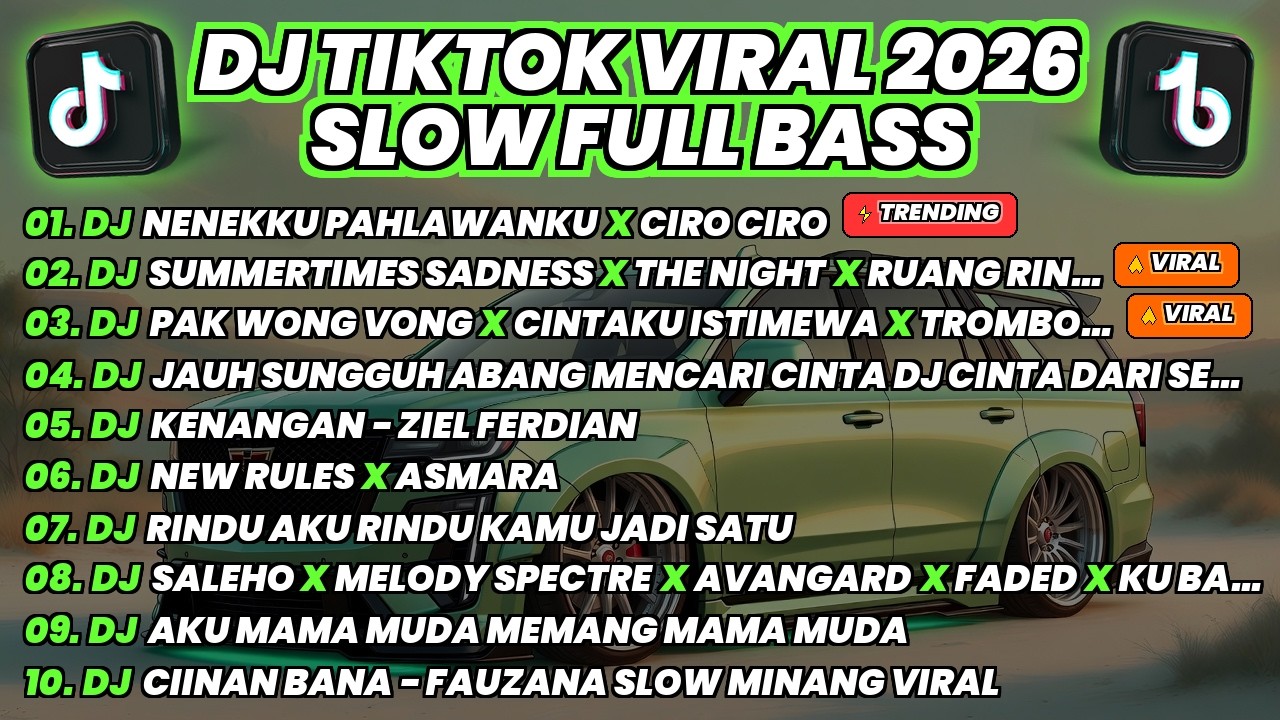 KUMPULAN DJ TIKTOK VIRAL TERBARU 2026 - NENEKKU PAHLAWANKU X CIRO CIRO X CIINAN BANA FULL BASS SLOW