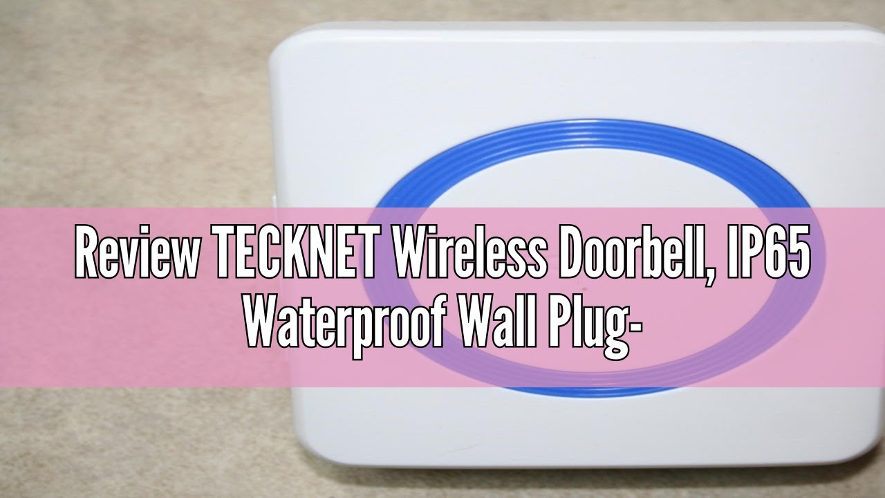 Review TECKNET Wireless Doorbell, IP65 Waterproof Wall Plug-in Cordless Door Chime Kit with 1300feet