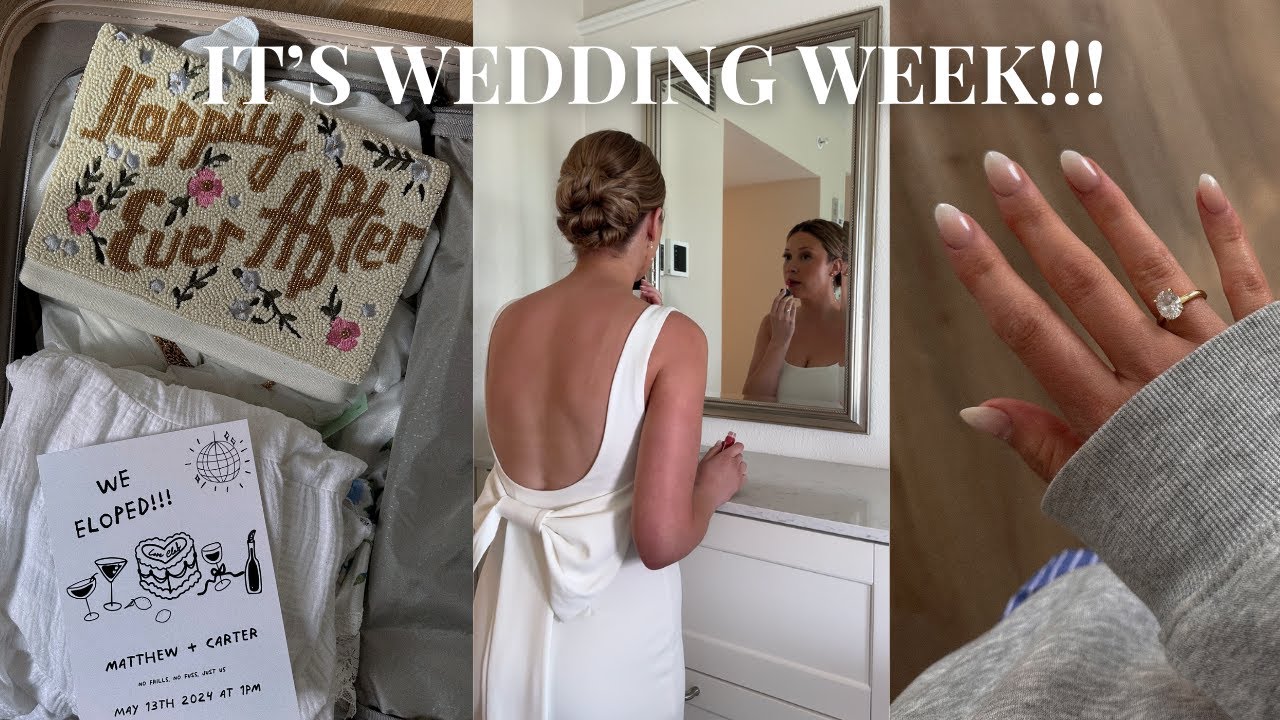 VLOG: it's wedding week 💍 wedding prep, nails, makeup trial, Lulus wedding dress & travelling to FL