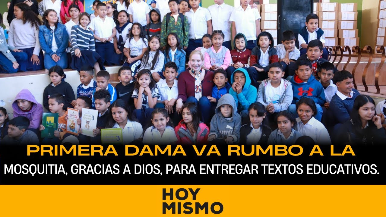 Primera dama va rumbo a La Mosquitia, Gracias a Dios, para entregar textos educativos.