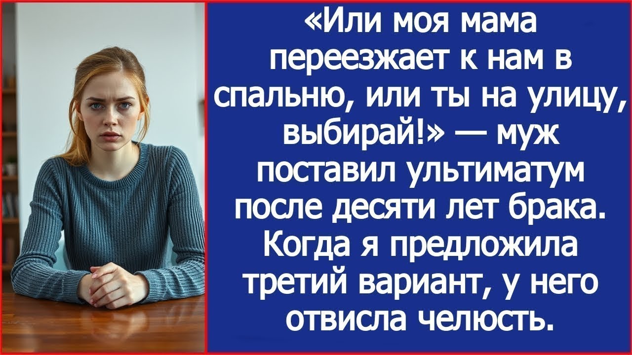 Или моя мама переезжает к нам в спальню, или ты на улицу, выбирай! Муж поставил ультиматум