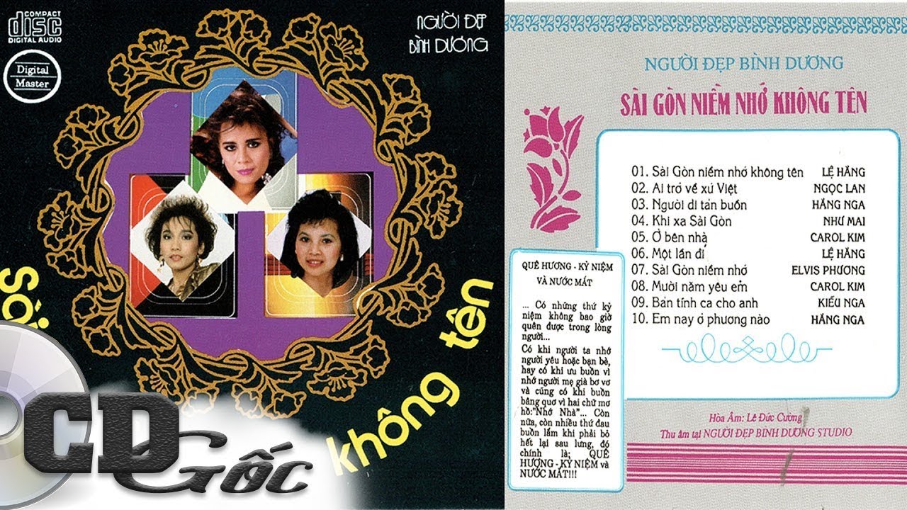 CD NGỌC LAN LỆ HẰNG - Sài Gòn Niềm Nhớ Không Tên - Nhạc Hải Ngoại Xưa Hay Nhất Thập niên 90