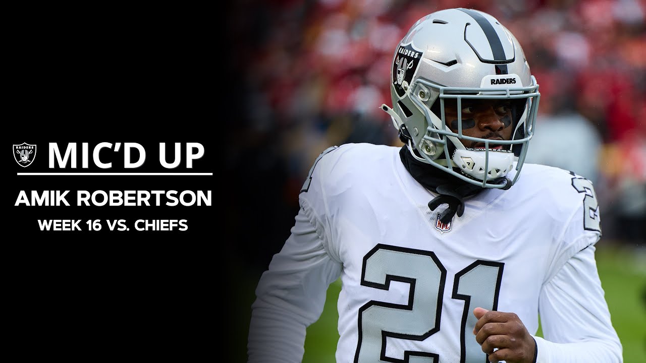 Amik Robertson Mic’d Up in Win Over Chiefs: ‘Mahomes Going To Throw Me One!’ | Raiders | NFL