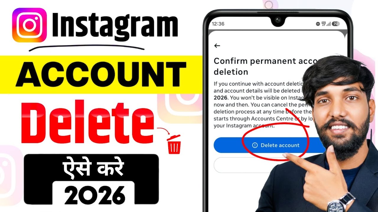 Instagram Account Delete Kaise Kare Permanently 2026 | How To Delete Instagram Account Permanently