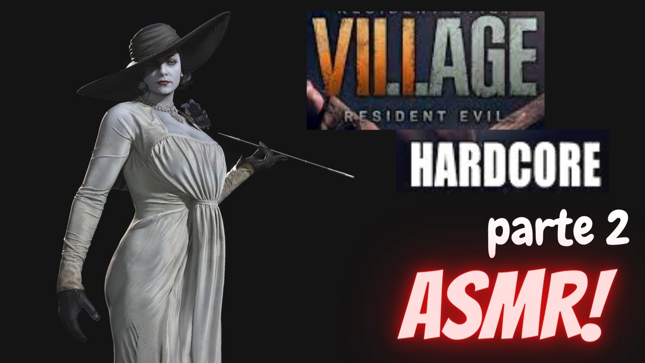 ASMR JUGANDO RESIDENT EVIL VILLAGE MODO HARDCORE, MASTICANDO CHICLES- BLUE YETI X