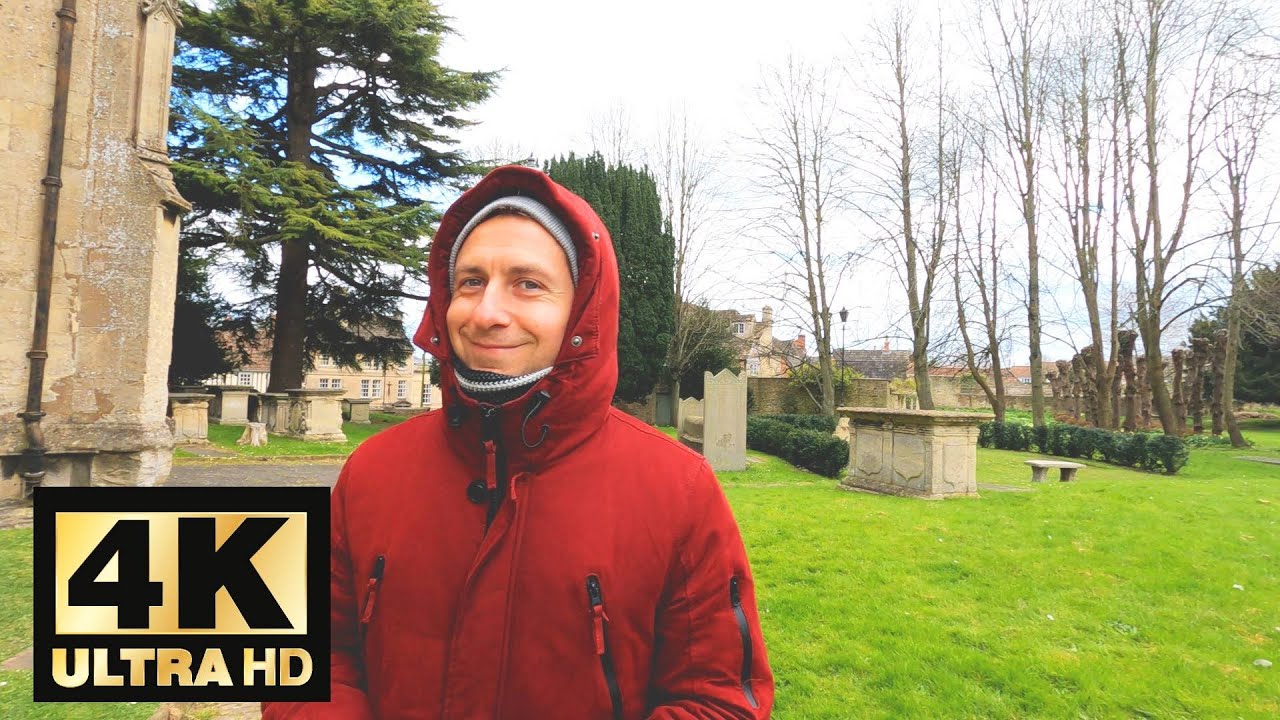 Chippenham - raw footage of a walk in the town centre, 4K Ultra HD