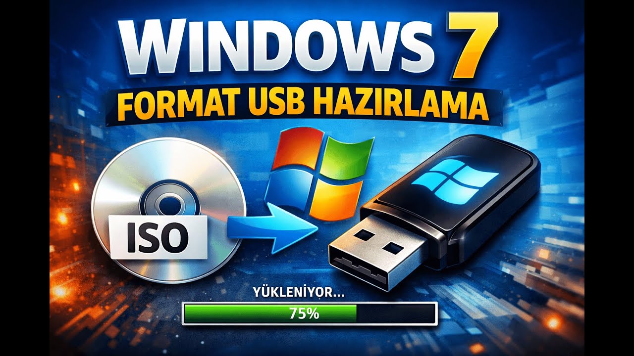 Windows 7 FORMAT USB'Sİ NASIL HAZIRLANIR(SESLİ ANLATIM)