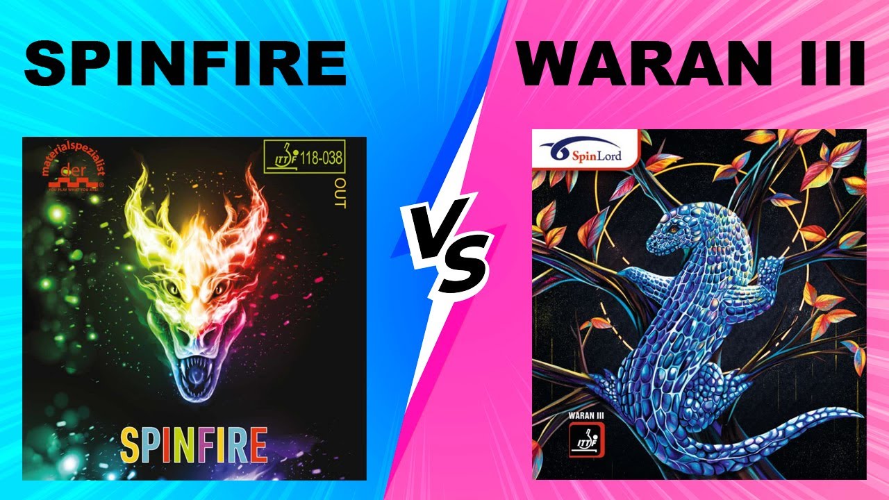 Der Materialspezialist Spinfire VS SpinLord Waran III Short Pimple Table Tennis Rubber Comparison.