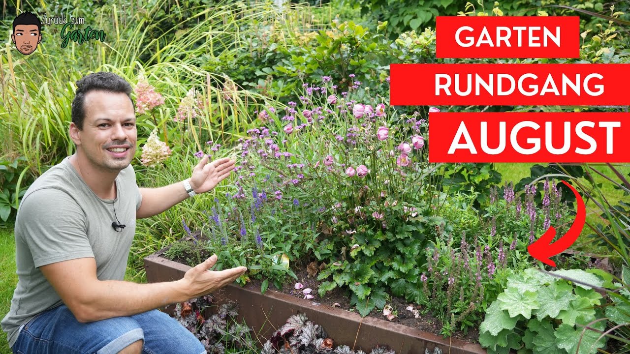 Garten Rundgang August- Gemüse, Hochbeet, Blumen, Strandkorb