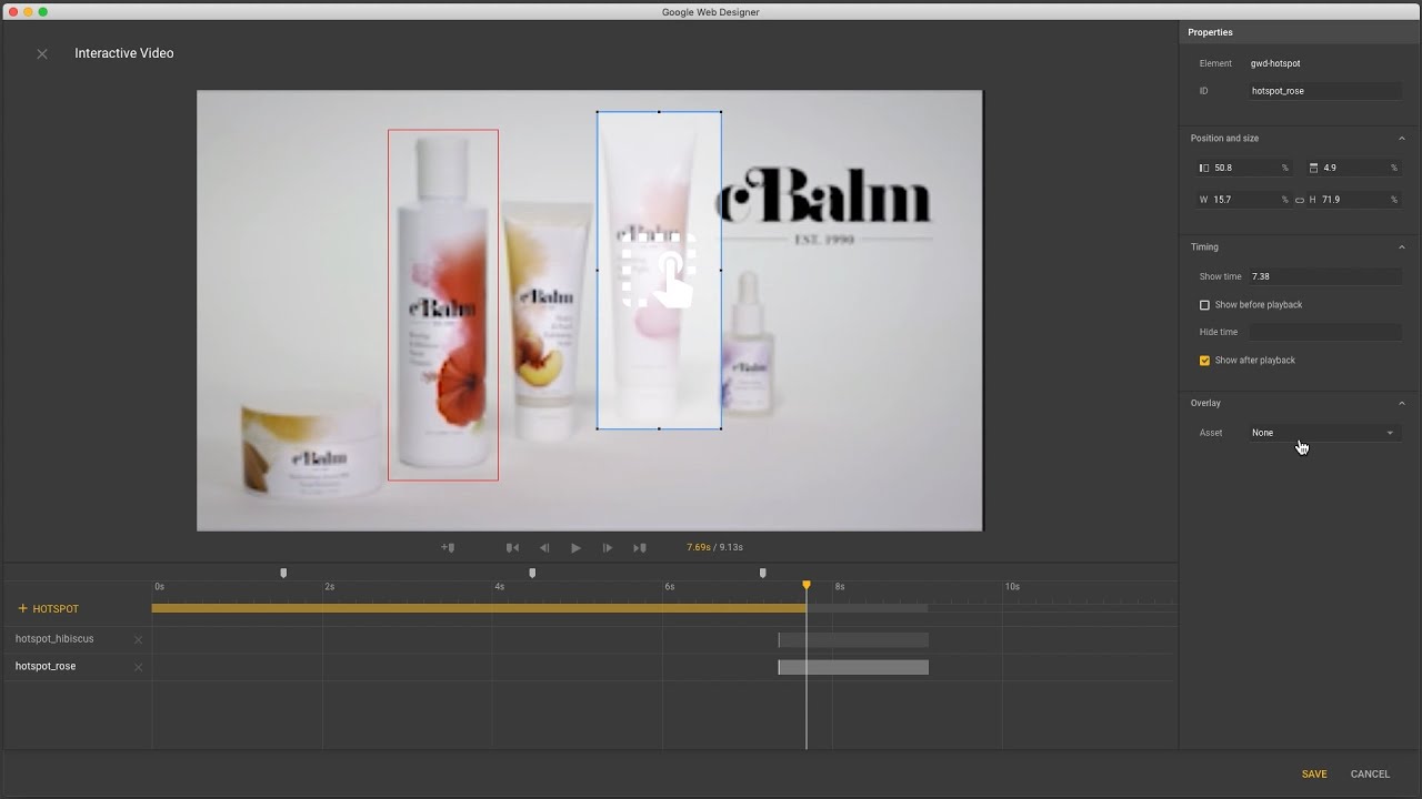 Interactive video: how to create cue points and hotspots - Google Web Designer