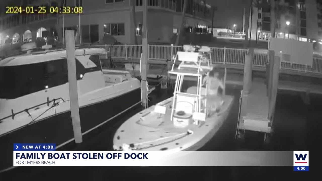 Caught on camera: man steals boat on Fort Myers Beach dock