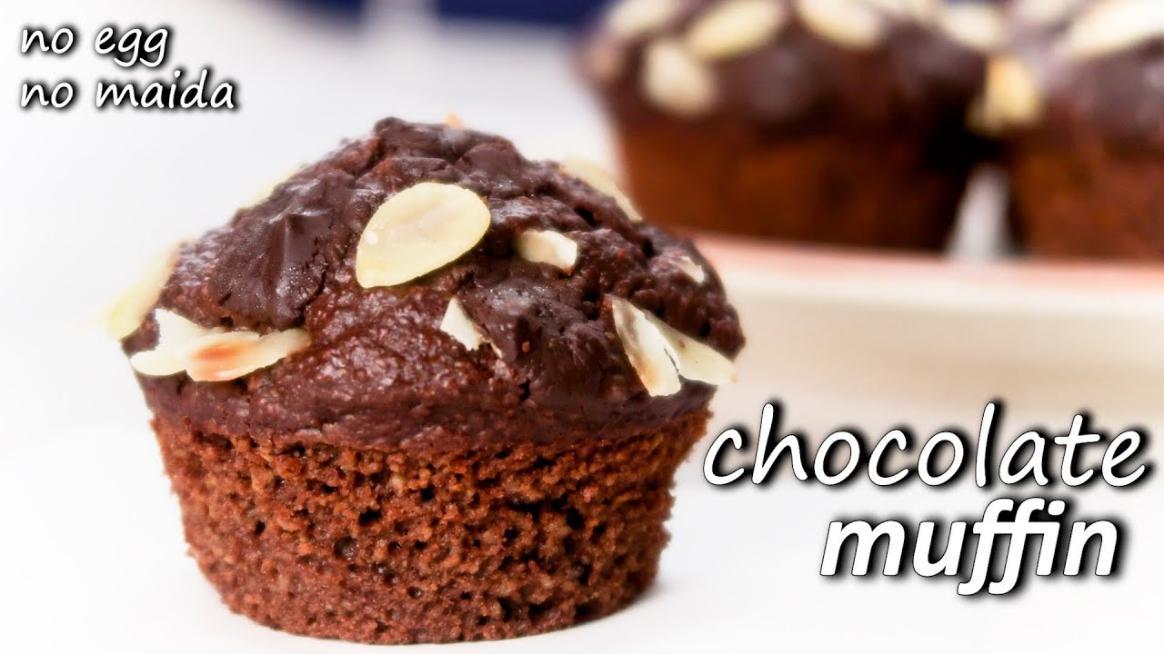 Eggless Chocolate Muffins | No Maida, No Refined Sugar | Easy, Healthy Oat Chocolate Muffins Recipe