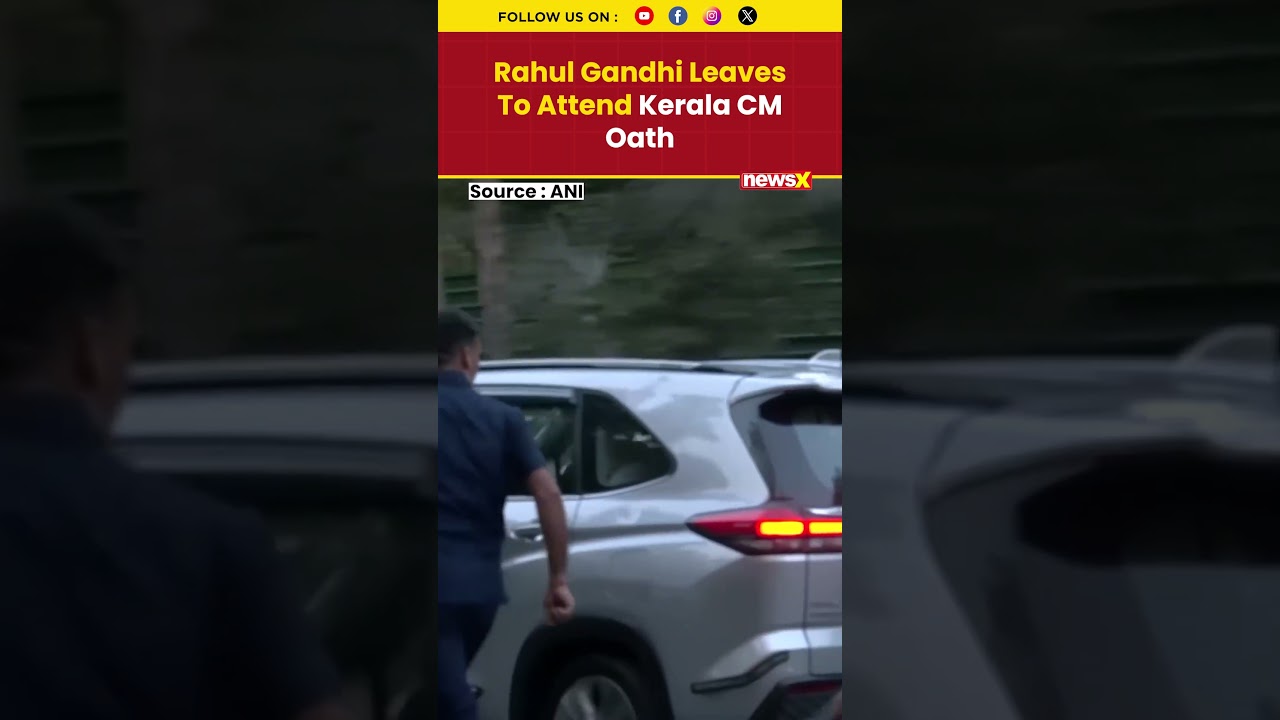 WATCH: LoP Rahul Gandhi Leaves for Kerala New CM Oath Ceremony Event