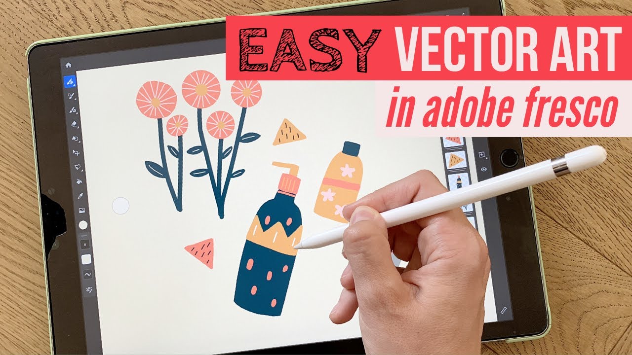 Как рисовать векторными кистями в Adobe Fresco