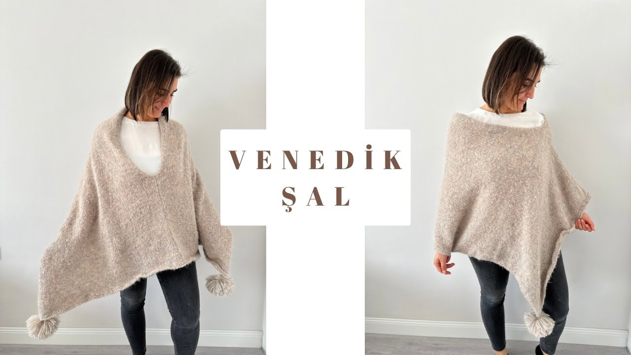 VENEDİK ŞAL YAPIMI 🤩 ŞİŞ İLE ŞAL YAPIMI | PANÇO YAPIMI #crochet
