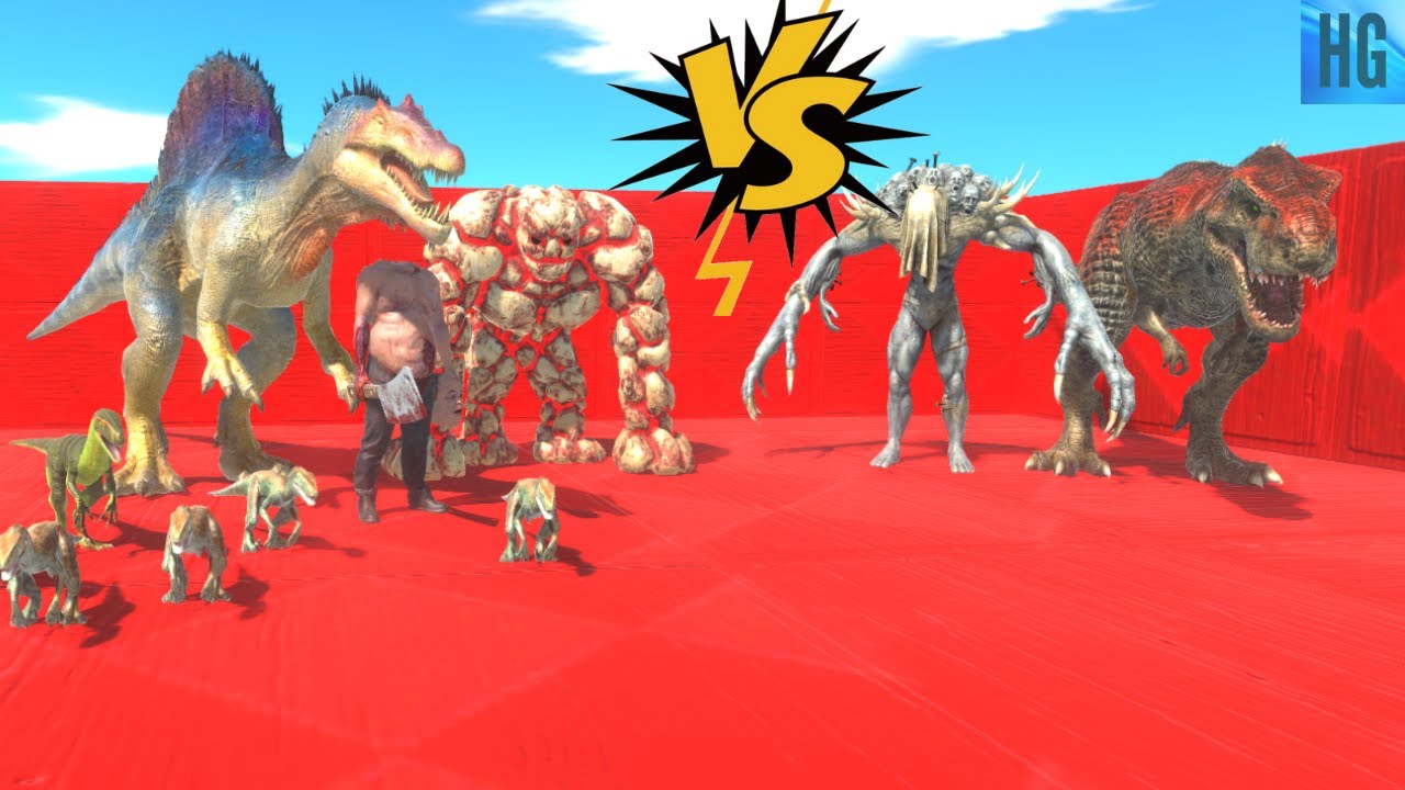 Scourge and T-Rex vs Infernals + Carnivore Dinos Rivals + BONUS - Animal Revolt Battle Simulator
