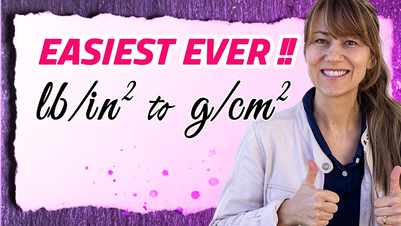 Quick & Easy: Convert lb/in2 to g/cm2 | lb to g, in2 to cm2