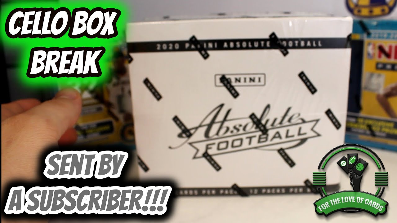 Football Panini Cello Box Break: 2020 Absolute Cello Box Break