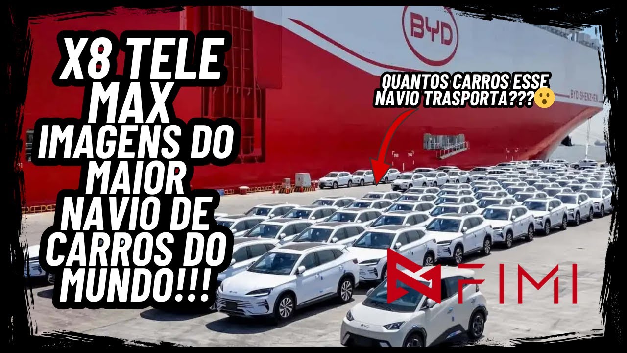 BYD Shenzhen: Uma Perspectiva Aérea do Maior Navio de Transporte de Veículos do mundo !!!
