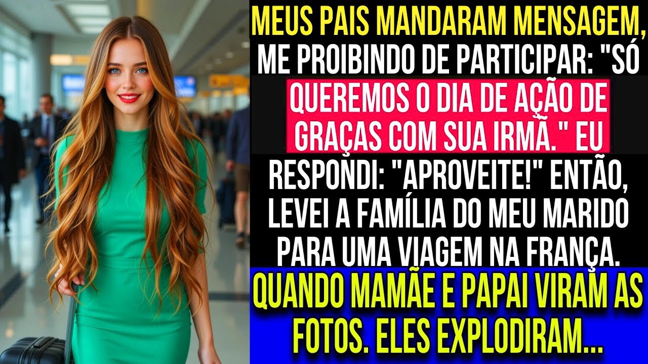 Meus pais me proibiram de ir ao Dia de Ação de Graças, eu disse 'aproveite' e levei a família pa