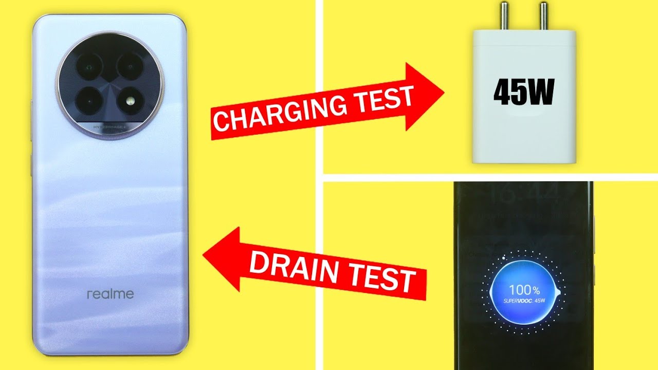 Realme 13 Pro Battery Drain Test 100% to 0% || Realme 13 Pro Charging Test 0% to 100%