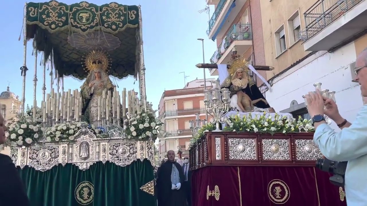 Cofradia Ferroviaria.Viernes Santo 2022. Virgen de las Angustias y Virgen de la Esperanza