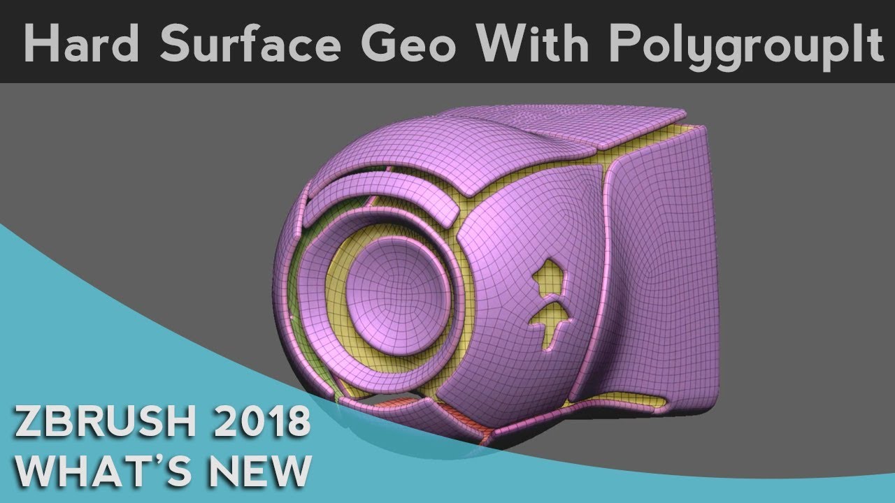 049 ZBrush 2018 Hard Surface Geo From PolygroupIt