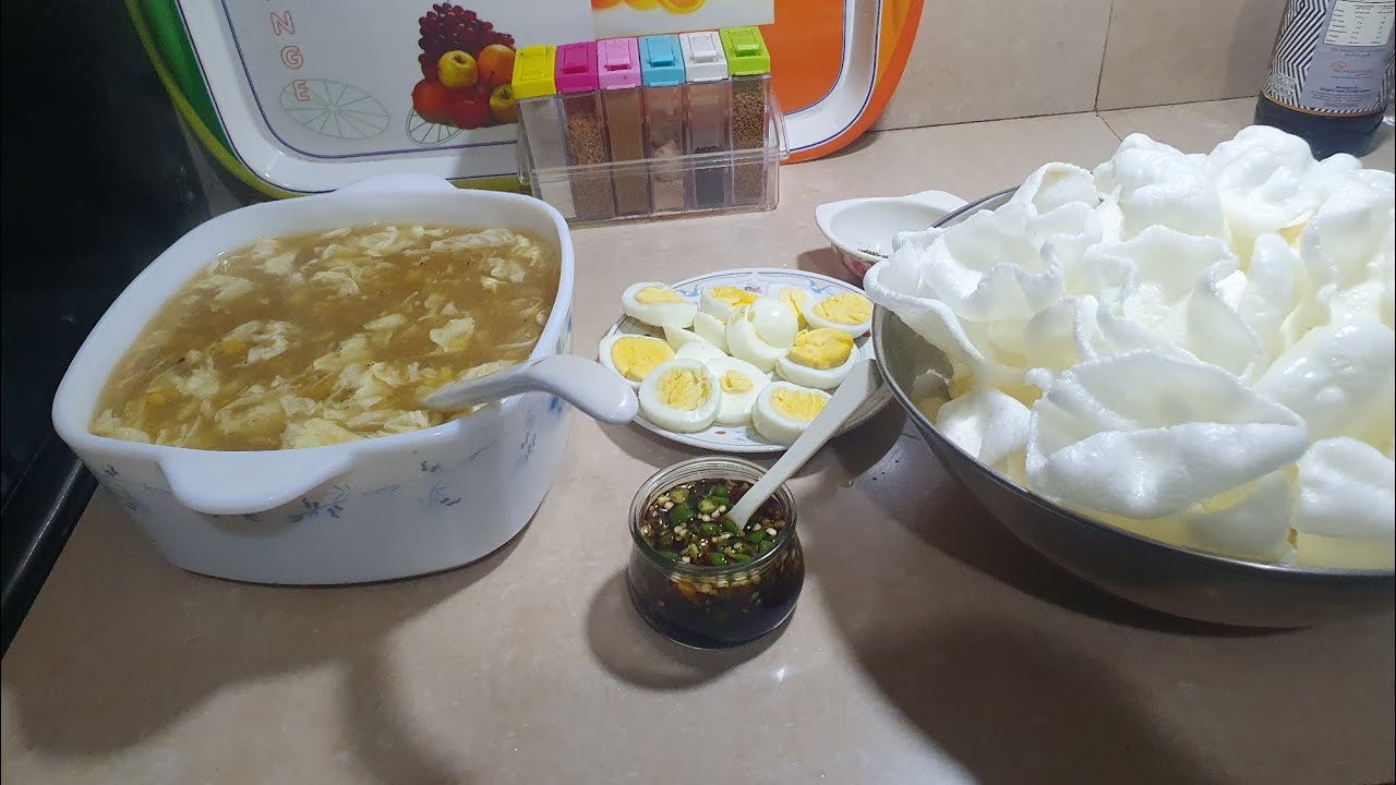 Tasty chicken corn soup