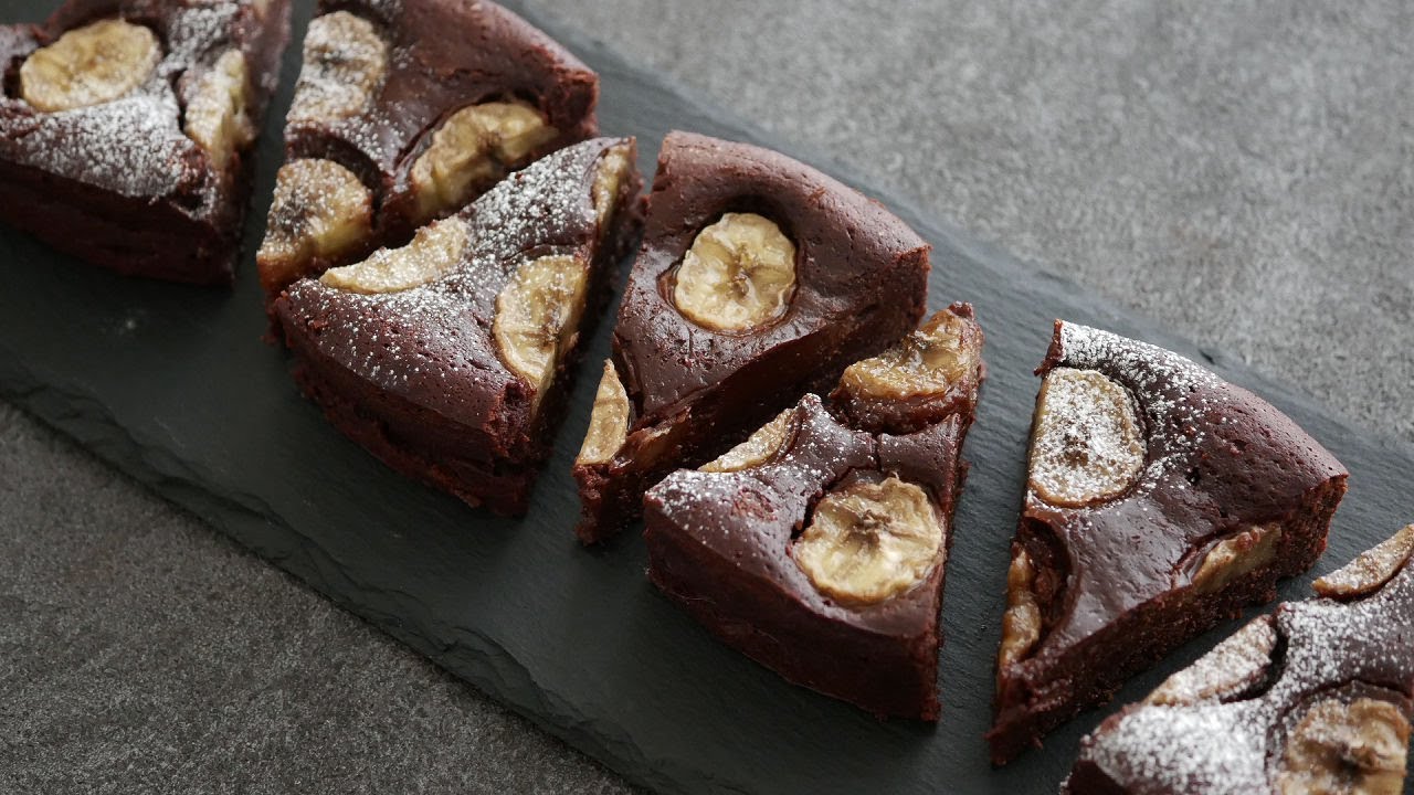 生チョコみたいな濃厚すぎるチョコバナナケーキ | Chocolate Banana Cake