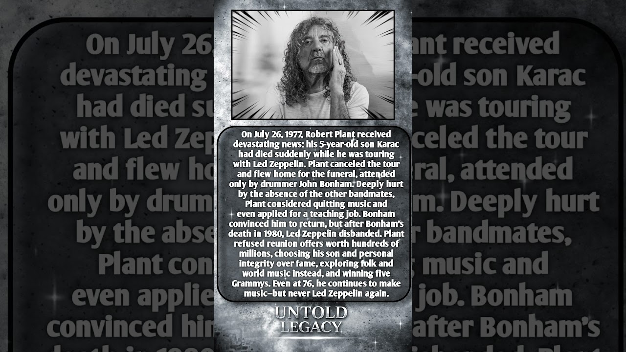 Robert Plant Quit Led Zeppelin After Son's Death – Loyalty Over Fame 🎸