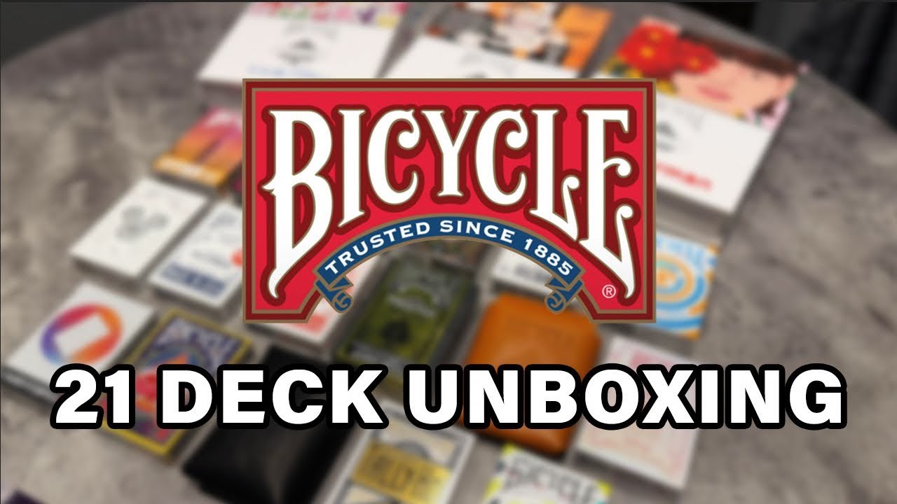 Распаковка игральных карт Bicycle, 21 колода