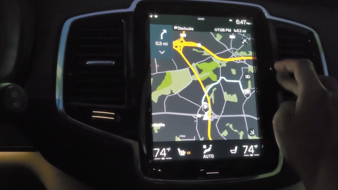 Начало работы с навигационной системой Volvo Sensus