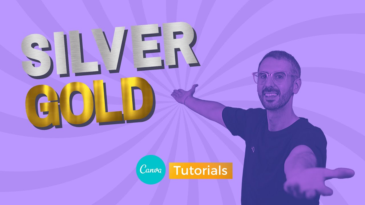 How to create Silver and Gold letters in Canva