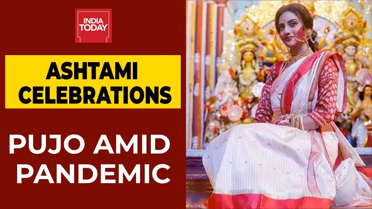 Watch| TMC MP Nusrat Jahan Celebrates Durga Pujo, Dances To Dhak Beats