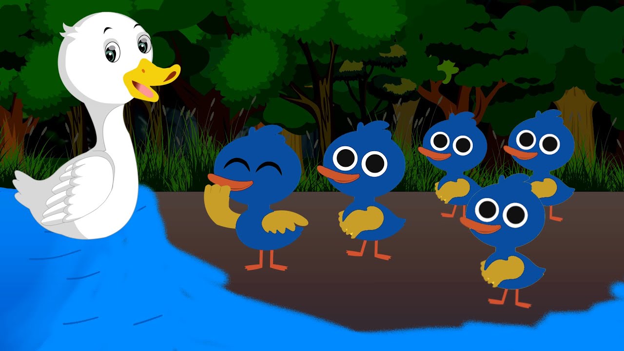 🎶 **5 Blue Little Ducks Parade Song** | Fun Nursery Rhyme for Kids 🦆💙