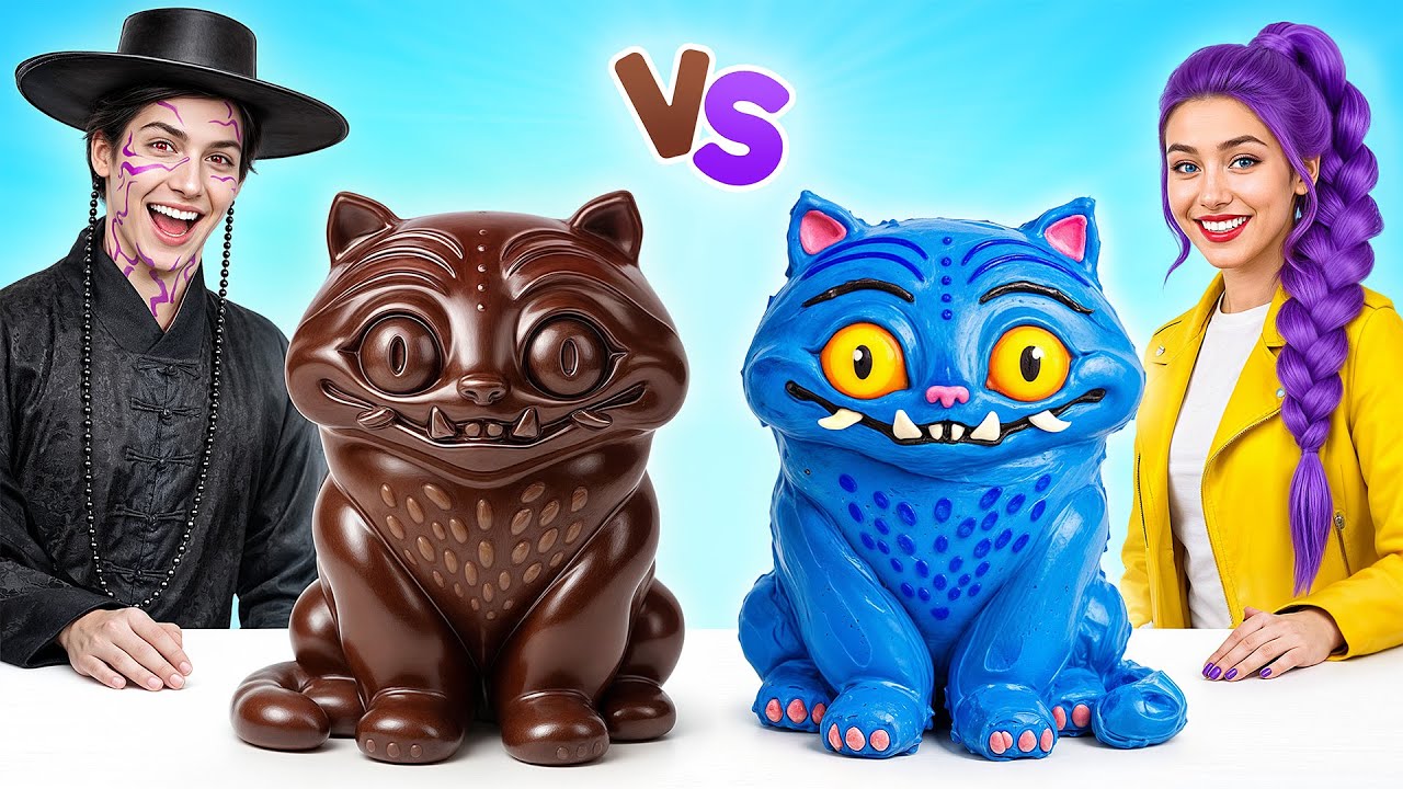 Wyzwanie: Czekolada Kontra Prawdziwe Jedzenie I Przedmioty z Łowczynie Demon&oacute;w KPop Multi DO