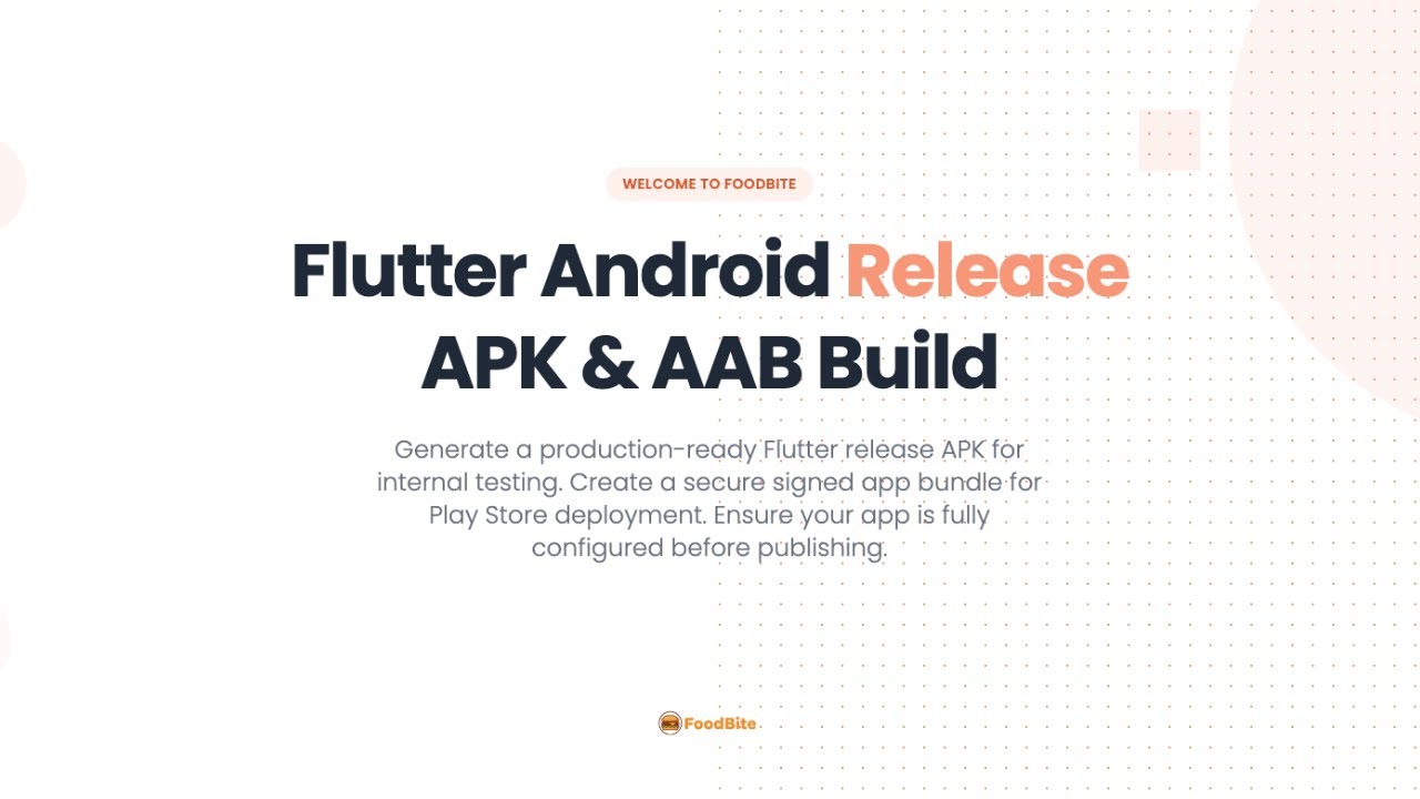 Flutter Android Release APK & AAB | Play Store Build Guide