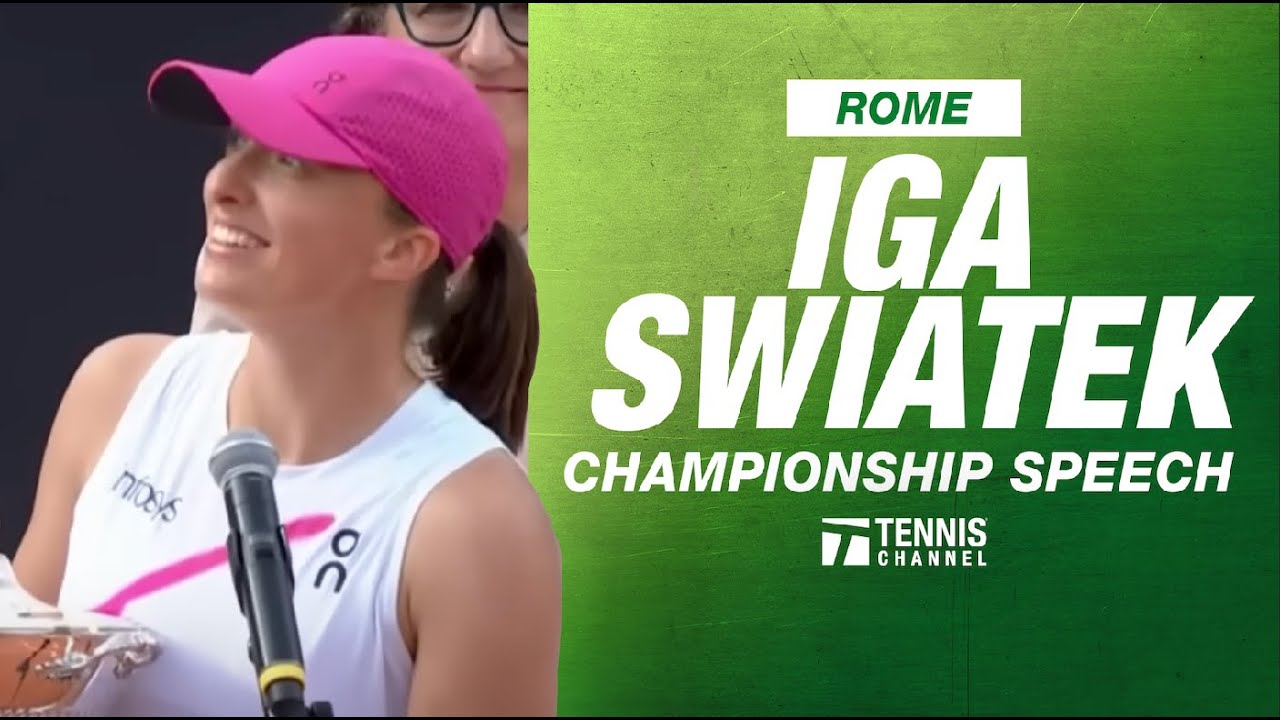 Iga Swiatek's 2024 Rome Championship Speech | 2024 Rome Final