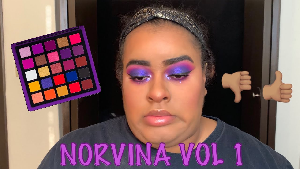 TESTING OUT THE NORVINA VOL 1 PALETTE | PURPLE SMOKEY EYE WITH RHINESTONES