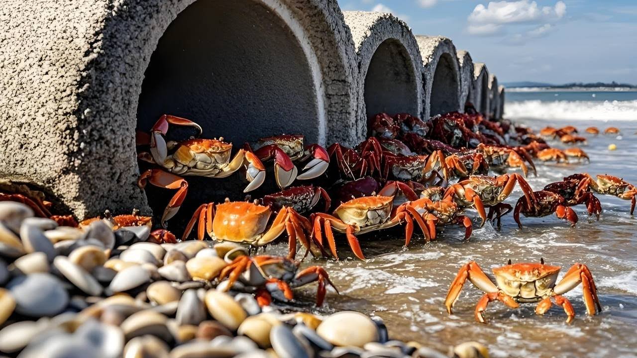I Picked Up A Lot Of Clams And Big Fish, And The Next Second I Saw More Crabs.
