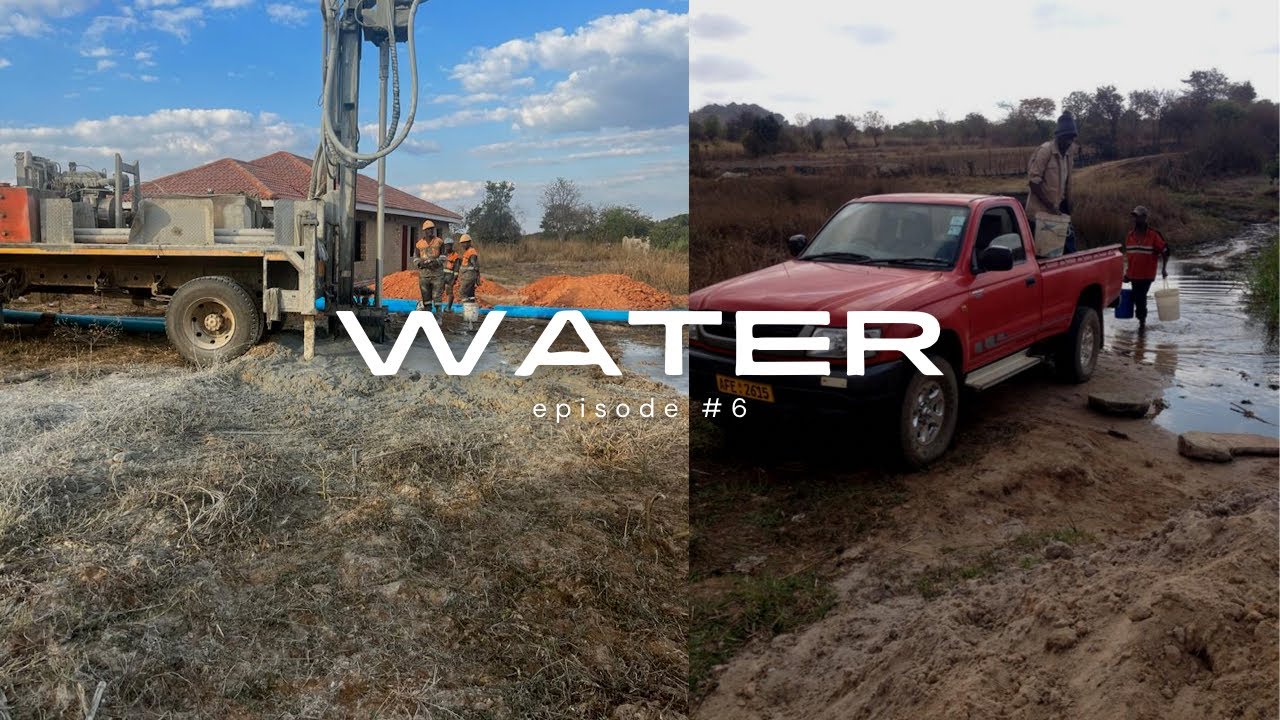 #6 Drilling the borehole (Jojo tank, solar water pump, Zimbabwe village home )
