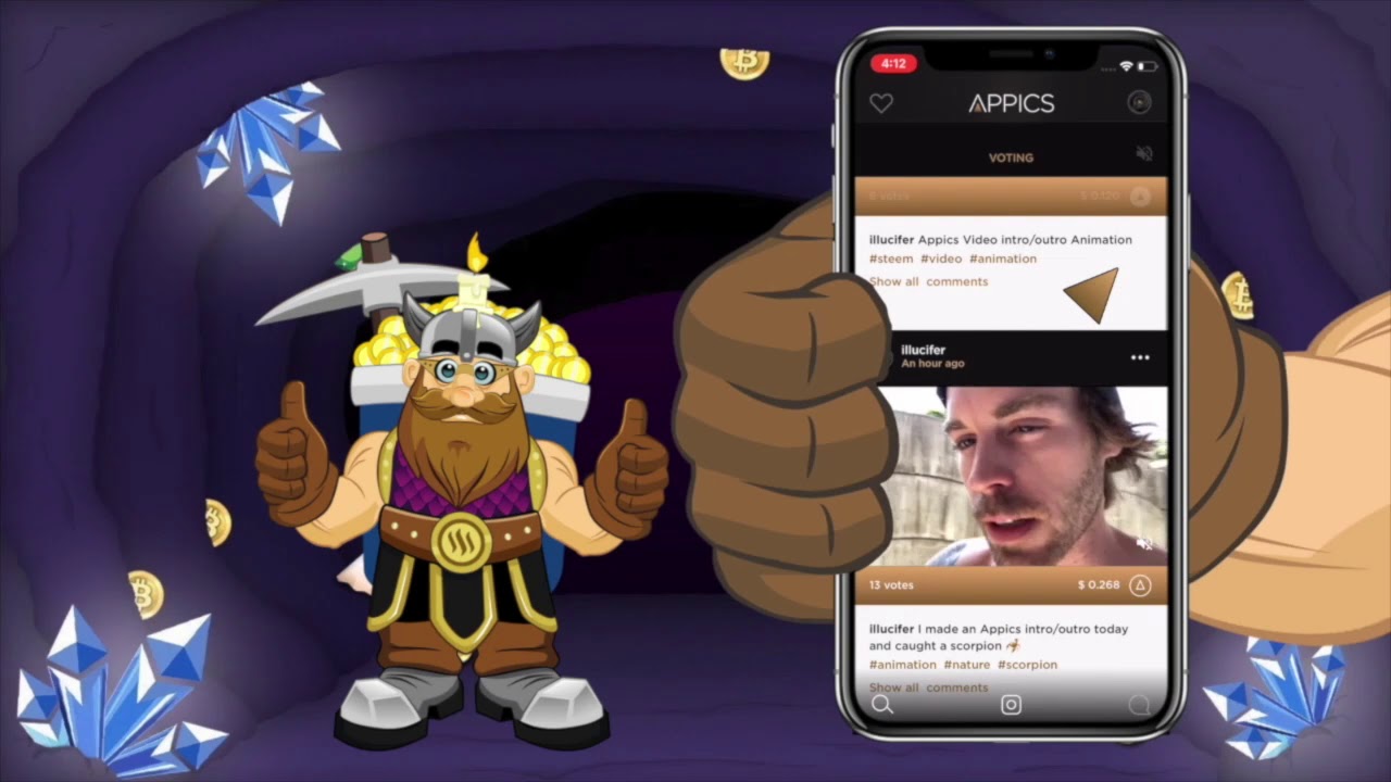 Appics - Image & Video Social Media App with Cryptocurrency