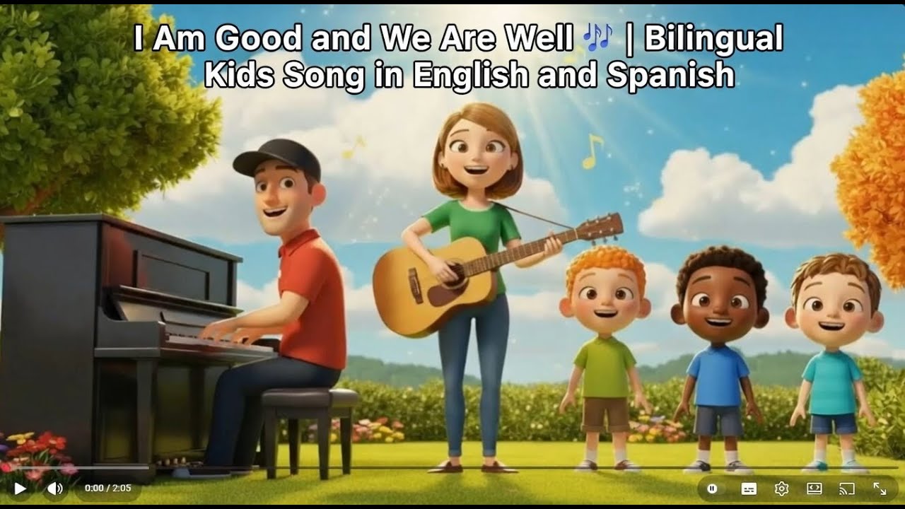 Aprende Inglés Cantando: I Am Good and We Are Well 🎸 | Bilingual Kids Song in English and Spanish