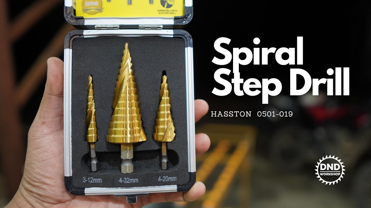 Mata Bor Pagoda Spiral Tajamnya Memang Beda ‼️ HASSTON 0501-019 Step Drill Set