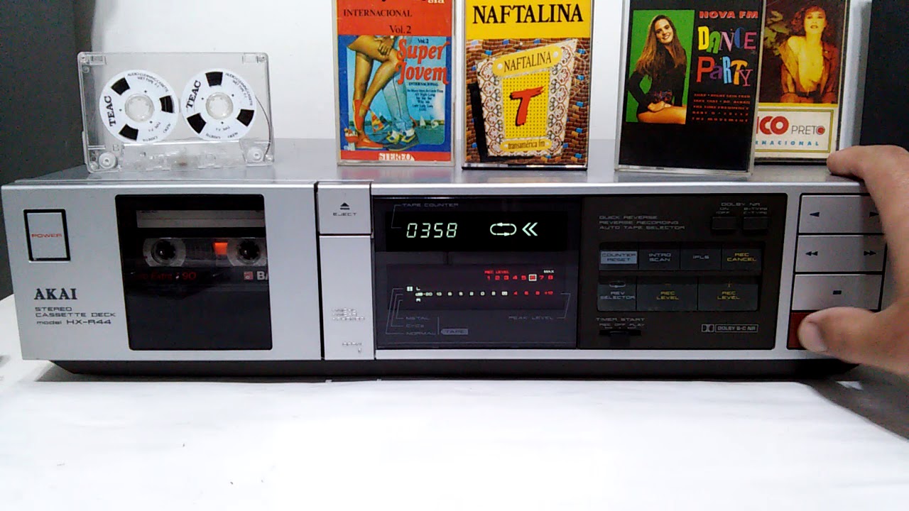 CASSETTE DECK AKAI HX-R44 TAPE DECK DEMO #TapeDeck #Akai #FitaK7