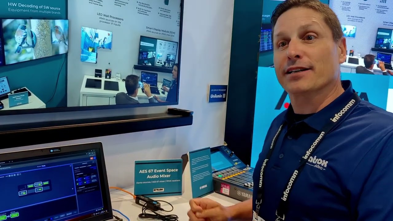 Matrox ConductIP & Dante AES67 audio routing demo | InfoComm 2024